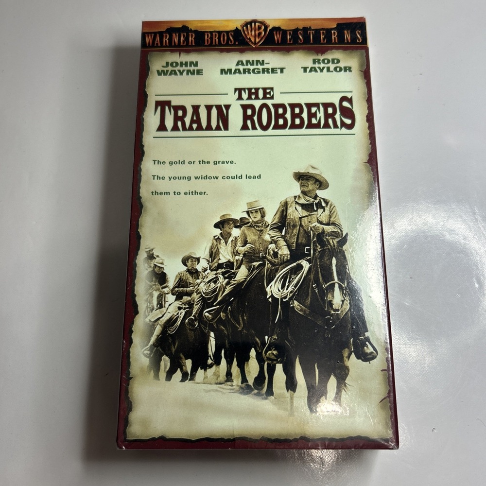 VTG The Train Robbers Sealed VHS‎ (1972, 1997) Warner Bros. Westerns John Wayne